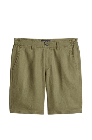 Regular fit linen chino shorts