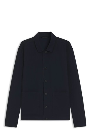 Relaxed fit srajčna jakna iz zmogljive teksturirane tkanine