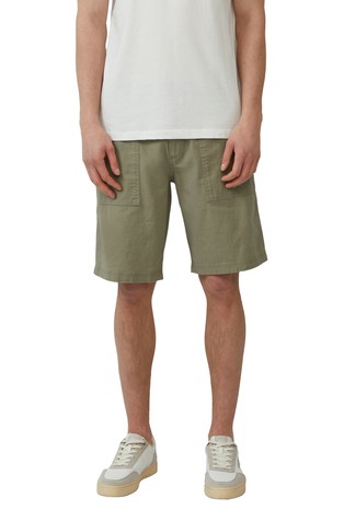 Relaxed fit bermuda hlače iz lanene mešanice