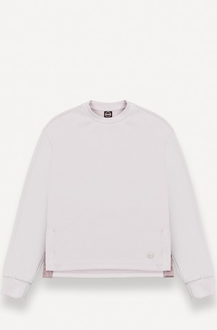 Modal-blend sweatshirt with side slits