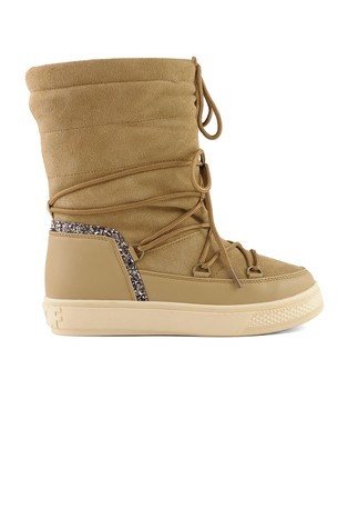 Snow boot in suede and glittery details