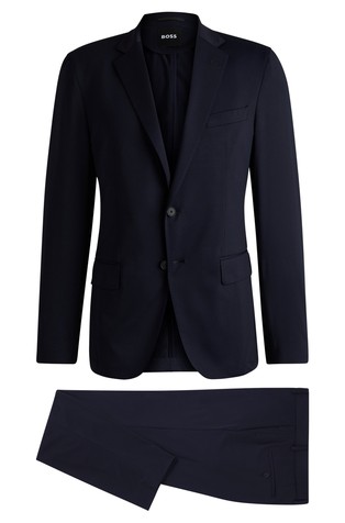 Slim fit obleka iz pralne raztegljive performance tkanine