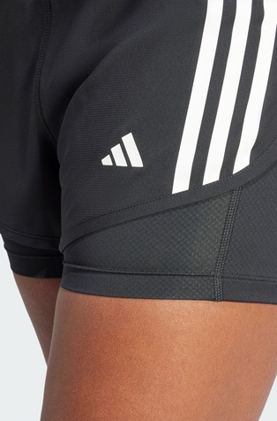 ADIDAS Own the Run 3-Stripes 2 v 1 tekaške kratke hlače Črna - Black 5