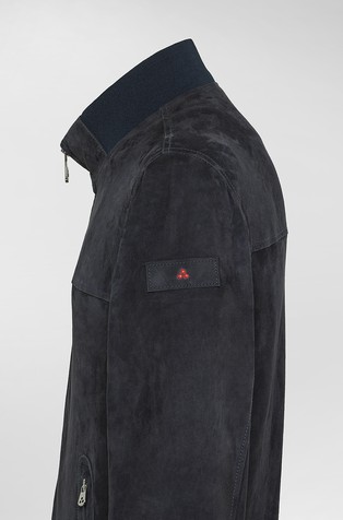 PEUTEREY Suede leather jacket Blu 2