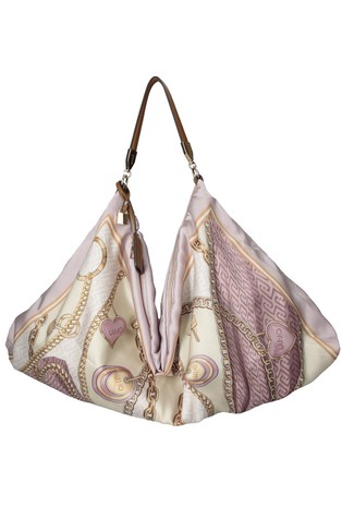 Large printed hobo bag