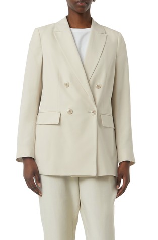 Lyocell blend double breasted blazer