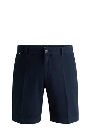Slim fit kratke hlače iz strukturirane bombažne tkanine