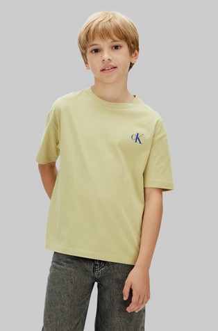 Bombažna majica s potiskom zadaj