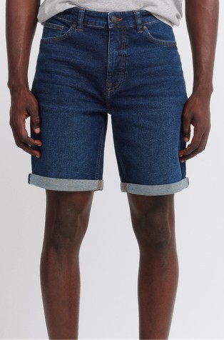 Denim lightweight slim fit Bermuda shorts