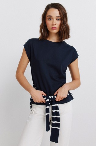 Short sleeve button T-shirt