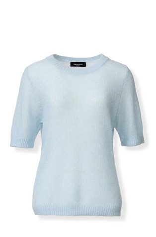 Pletena majica z bleščicami iz mešanice z moherjem