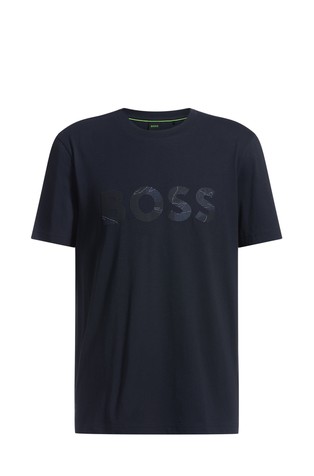 Cotton-jersey T-shirt with logo print