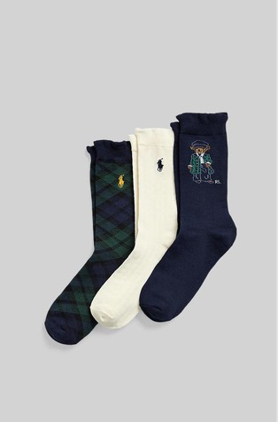 Polo Bear Crew Sock 3-Pack