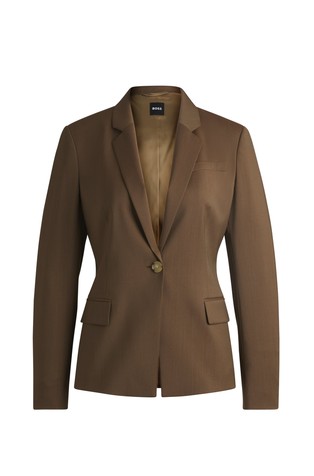 Slim-fit blazer in virgin wool