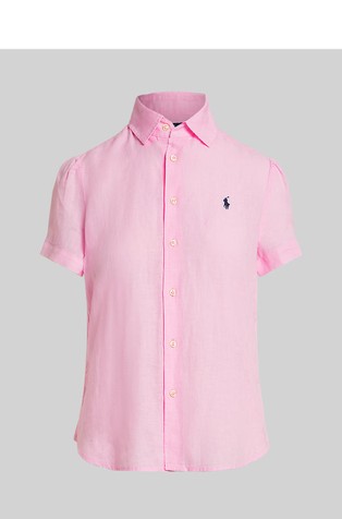 Lanena srajca s kratkimi rokavi