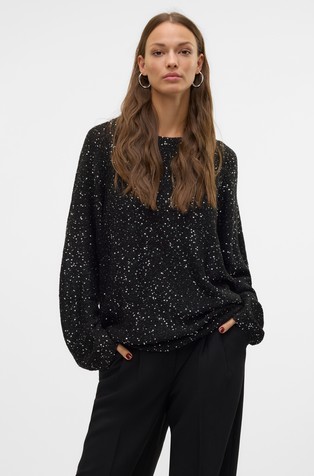 VMLEILANI pleten pulover z bleščicami