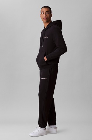 CALVIN KLEIN Pulover s kapuco iz bombažne mešanice Črna - Black 2
