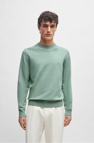 Cotton jumper with embroidered logo