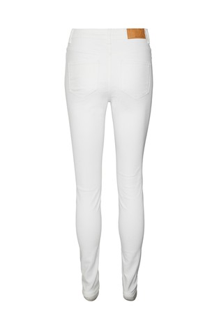 NOISY MAY NMCALLIE high waist skinny fit jeans Bright White 8