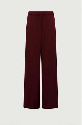 Satin high-waisted trousers