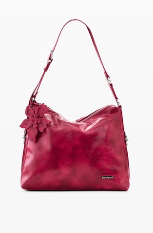 Srednje velika torbica s cvetličnim obeskom