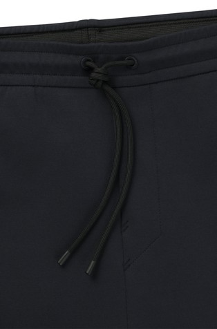 HUGO BOSS Stretch-cotton-blend tracksuit bottoms with logo patch Dark Blue 2