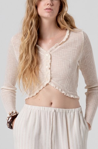 Cardigan cropped tight fit