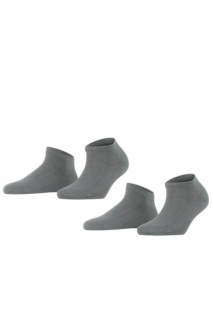 FALKE Happy paket 2 parov nizkih nogavic Siva - Gray 