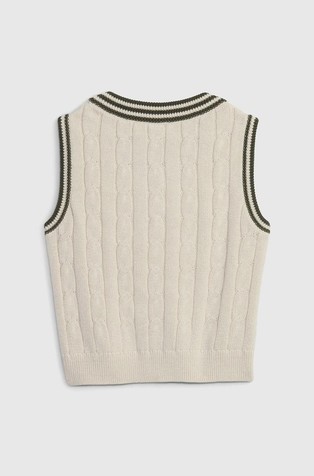 GAP Toddler Sweater Vest Light Cream Beige 2