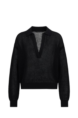 Knitted jumper with V-neck
