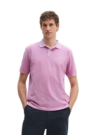 Short-sleeved polo shirt in organic cotton piqué