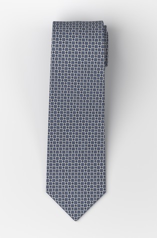 Patterned silk tie
