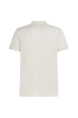 TOMMY HILFIGER Slim fit polo majica iz mešanice bombaža in liocela Bela - White 6