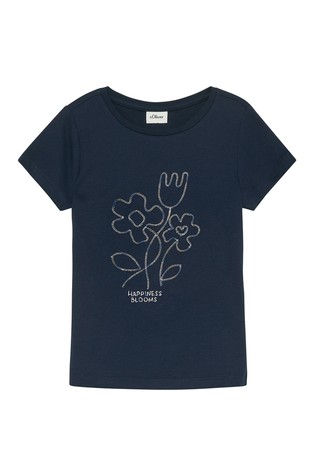 Majica s kratkimi rokavi in vezenino