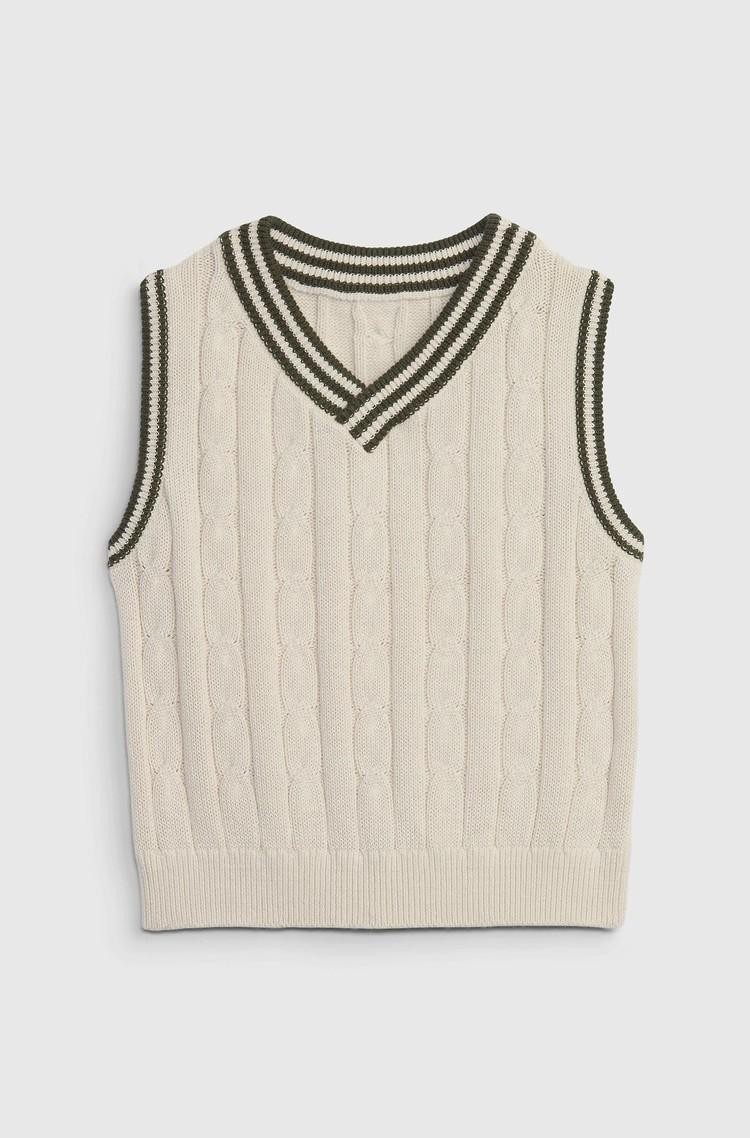 GAP Toddler Sweater Vest Light Cream Beige 