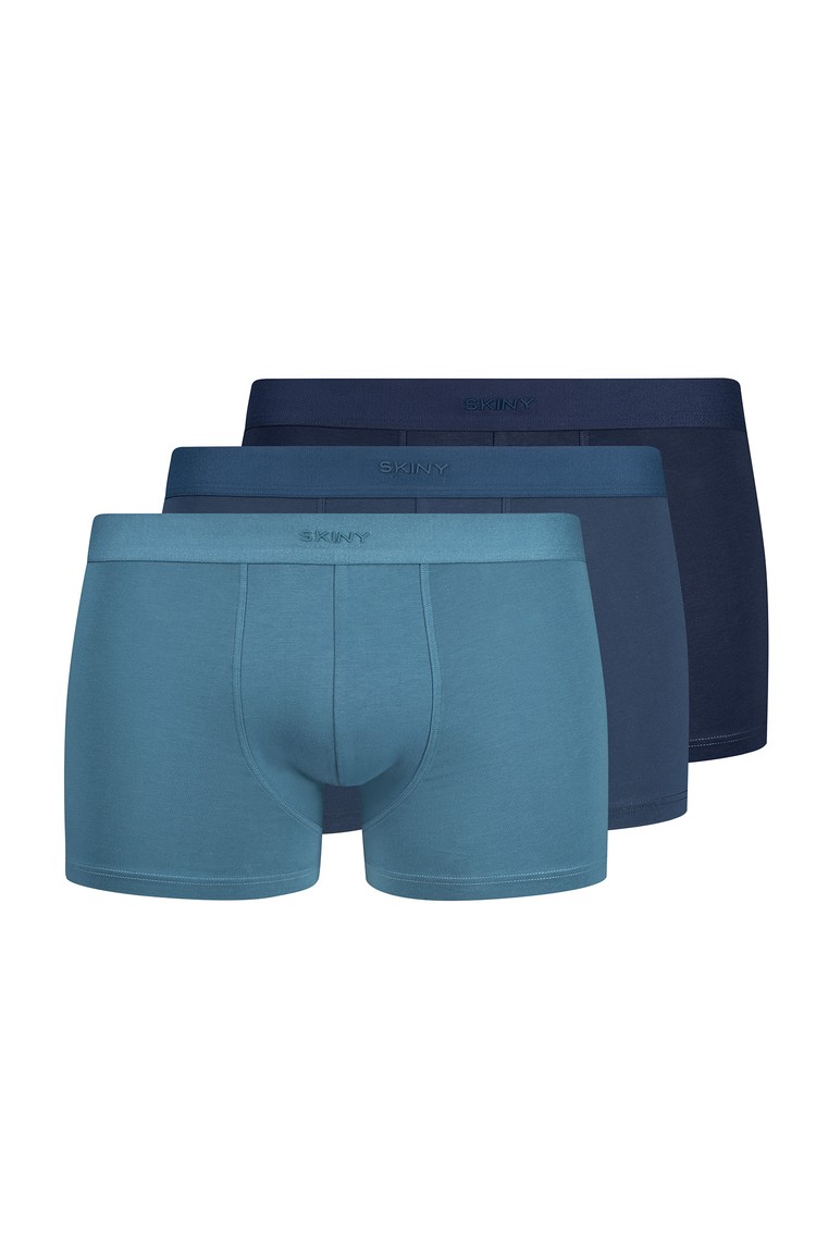 SKINY Multipack paket 3 bombažnih boksaric Modra - Bluefusion Selection 