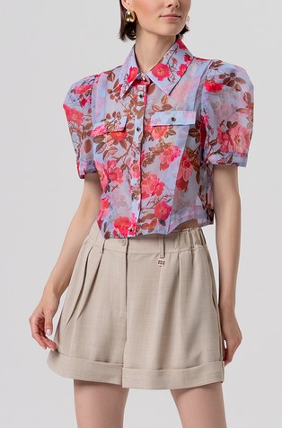 Zvončaste kratke hlače z gubami