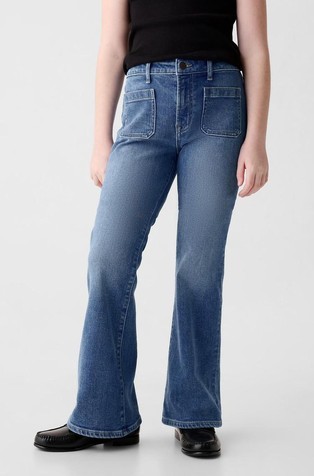 GAP Jeans hlače na zvonec za deklice Modra - Medium Wash 2