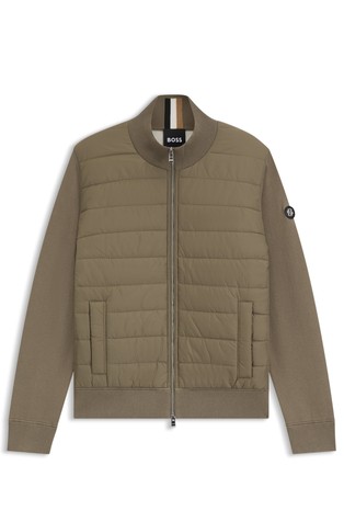 Pletena jopa s prešitim vstavkom spredaj