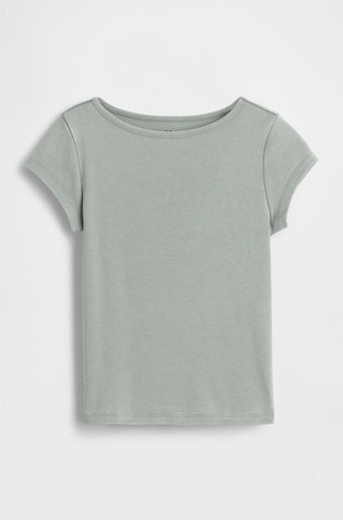 Oprijeta majica s kratkimi rokavi za deklice