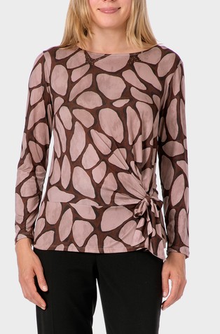 Majica z vzorcem in detajlom pentlje