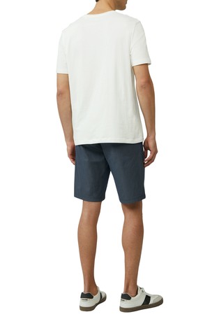 S.OLIVER Teksturirane chino kratke hlače z zatezno vrvico Modra - Dark Blue 2