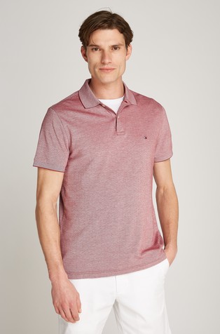 Regular fit polo majica z žakarskim mikro vzorcem