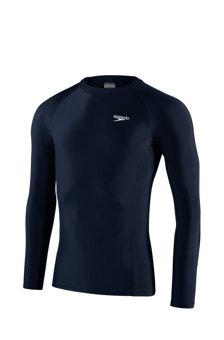 SPEEDO Essential Long Sleeve Rash Top Dark Blue 
