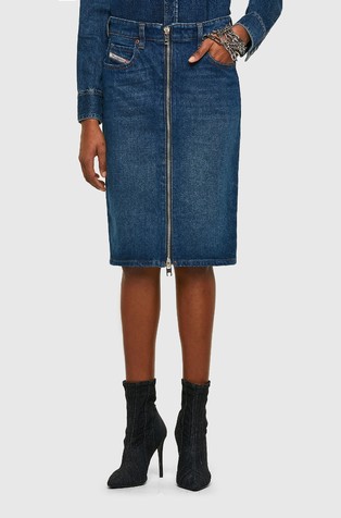 Pencil skirt in stonewashed denim