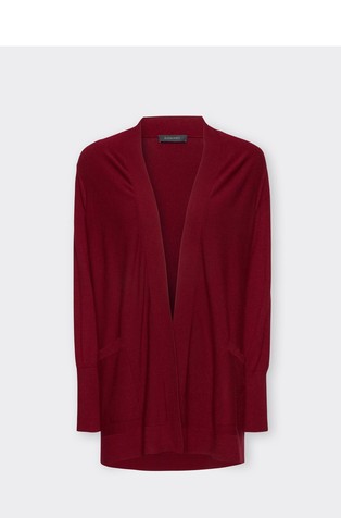 Flared Cardigan with Pockets in Comfort Viscose Blend
