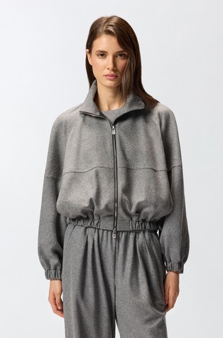 Flanelasta jakna iz mešanice z volno