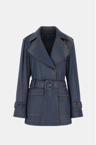 Denim jacket with belt