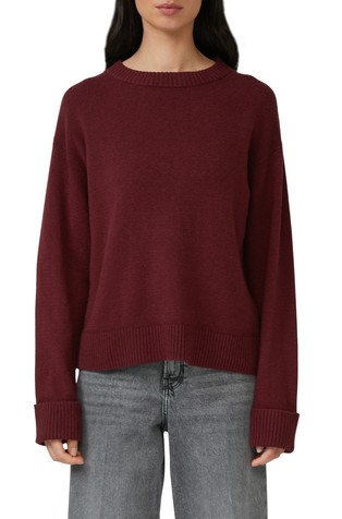 Soft knitted sweater with cuffs