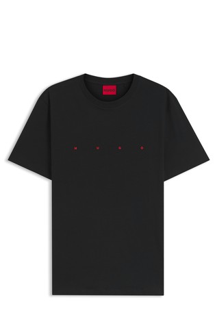 Cotton-jersey T-shirt with logo detail
